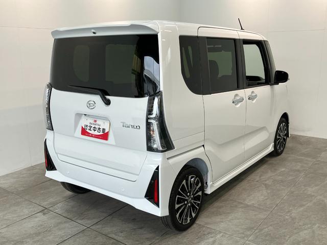 タントカスタムＲＳ　届出済未使用車　両側電動スライドドア追突被害軽減ブレーキ　スマアシ　コーナーセンサー　ＬＥＤ　スマートキー　両側電動スライドドア　前席シートヒーター　　ナビ取付時用バックカメラ（滋賀県）の中古車