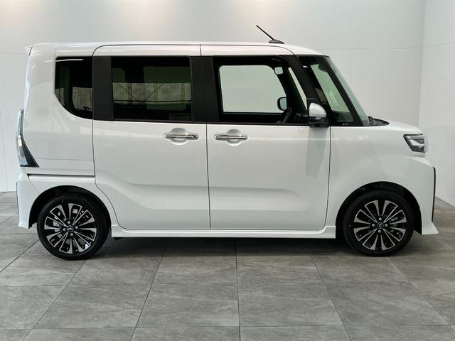 タントカスタムＲＳ　届出済未使用車　両側電動スライドドア追突被害軽減ブレーキ　スマアシ　コーナーセンサー　ＬＥＤ　スマートキー　両側電動スライドドア　前席シートヒーター　　ナビ取付時用バックカメラ（滋賀県）の中古車