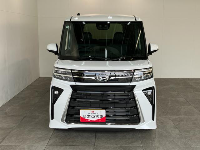 タントカスタムＸ　届出済未使用車　両側電動スライドドア追突被害軽減ブレーキ　スマアシ　コーナーセンサー　ＬＥＤ　スマートキー　両側電動スライドドア　前席シートヒーター　オートエアコン　ナビ取付時用バックカメラ（滋賀県）の中古車