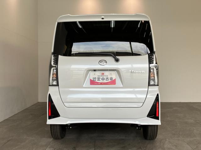 タントカスタムＸ　届出済未使用車　両側電動スライドドア追突被害軽減ブレーキ　スマアシ　コーナーセンサー　ＬＥＤ　スマートキー　両側電動スライドドア　前席シートヒーター　オートエアコン　ナビ取付時用バックカメラ（滋賀県）の中古車