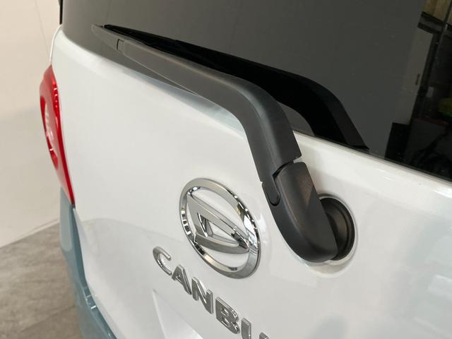 ムーヴキャンバスストライプスＧ　届出済未使用車　両側電動スライドドア追突被害軽減ブレーキ　スマアシ３　コーナーセンサー　ＬＥＤ　スマートキー　両側電動スライドドア　前席シートヒーター　ナビ取付時用バックカメラ（滋賀県）の中古車