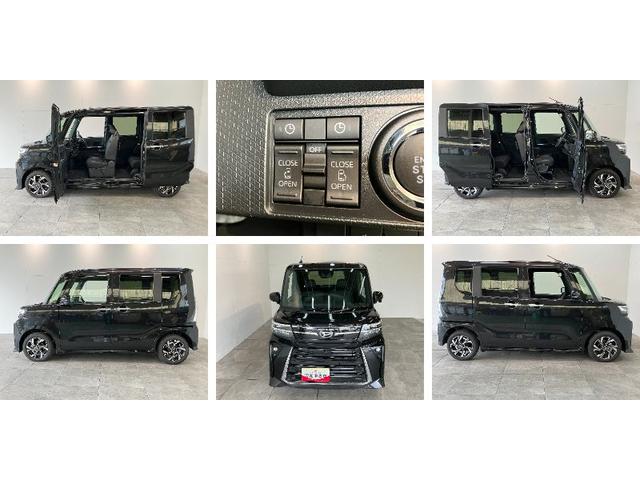 タントカスタムＸ　届出済未使用車　両側電動スライドドア追突被害軽減ブレーキ　スマアシ　コーナーセンサー　ＬＥＤ　スマートキー　両側電動スライドドア　前席シートヒーター　オートエアコン　ナビ取付時用バックカメラ（滋賀県）の中古車