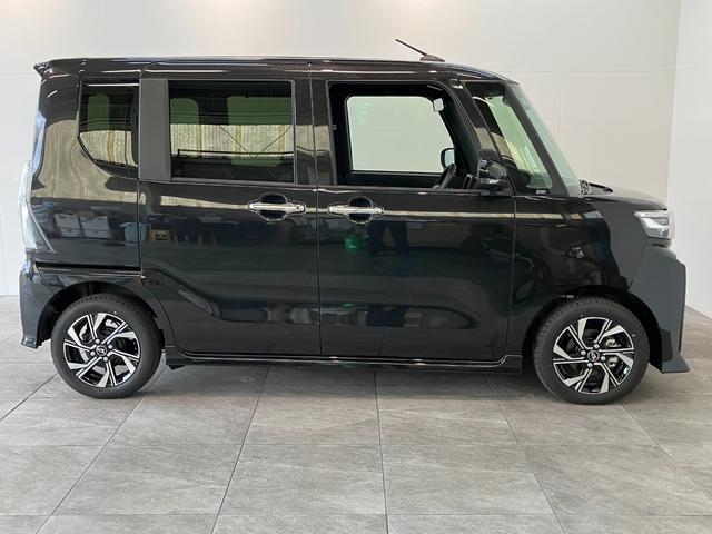 タントカスタムＸ　届出済未使用車　両側電動スライドドア追突被害軽減ブレーキ　スマアシ　コーナーセンサー　ＬＥＤ　スマートキー　両側電動スライドドア　前席シートヒーター　オートエアコン　ナビ取付時用バックカメラ（滋賀県）の中古車