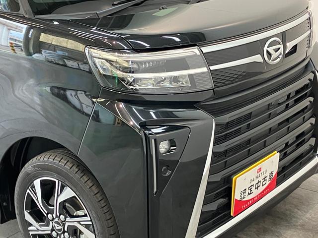 タントカスタムＸ　届出済未使用車　両側電動スライドドア追突被害軽減ブレーキ　スマアシ　コーナーセンサー　ＬＥＤ　スマートキー　両側電動スライドドア　前席シートヒーター　オートエアコン　ナビ取付時用バックカメラ（滋賀県）の中古車