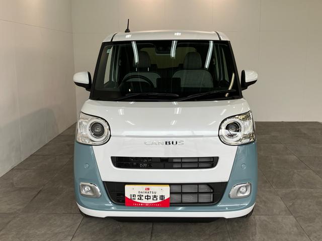 ムーヴキャンバスストライプスＧ　届出済未使用車　両側電動スライドドア追突被害軽減ブレーキ　スマアシ　コーナーセンサー　ＬＥＤ　スマートキー　両側電動スライドドア　前席シートヒーター　ナビ取付時用バックカメラ（滋賀県）の中古車