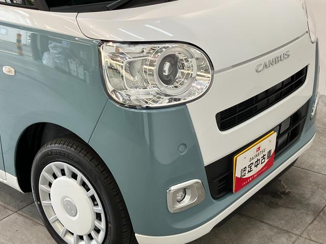 ムーヴキャンバスストライプスＧ　届出済未使用車　両側電動スライドドア追突被害軽減ブレーキ　スマアシ　コーナーセンサー　ＬＥＤ　スマートキー　両側電動スライドドア　前席シートヒーター　ナビ取付時用バックカメラ（滋賀県）の中古車