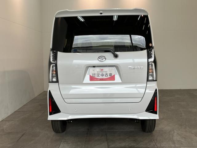 タントカスタムＸ　届出済未使用車　両側電動スライドドア追突被害軽減ブレーキ　スマアシ　コーナーセンサー　ＬＥＤ　スマートキー　両側電動スライドドア　前席シートヒーター　オートエアコン　ナビ取付時用バックカメラ（滋賀県）の中古車