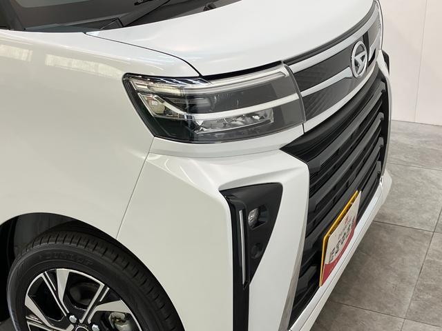 タントカスタムＸ　届出済未使用車　両側電動スライドドア追突被害軽減ブレーキ　スマアシ　コーナーセンサー　ＬＥＤ　スマートキー　両側電動スライドドア　前席シートヒーター　オートエアコン　ナビ取付時用バックカメラ（滋賀県）の中古車