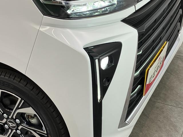 タントカスタムＸ　届出済未使用車　両側電動スライドドア追突被害軽減ブレーキ　スマアシ　コーナーセンサー　ＬＥＤ　スマートキー　両側電動スライドドア　前席シートヒーター　オートエアコン　ナビ取付時用バックカメラ（滋賀県）の中古車