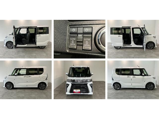 タントカスタムＲＳ　届出済未使用車　両側電動スライドドア追突被害軽減ブレーキ　スマアシ　コーナーセンサー　ＬＥＤ　スマートキー　両側電動スライドドア　前席シートヒーター　オートエアコン　ナビ取付時用バックカメラ（滋賀県）の中古車