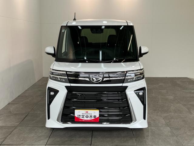 タントカスタムＲＳ　届出済未使用車　両側電動スライドドア追突被害軽減ブレーキ　スマアシ　コーナーセンサー　ＬＥＤ　スマートキー　両側電動スライドドア　前席シートヒーター　オートエアコン　ナビ取付時用バックカメラ（滋賀県）の中古車