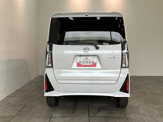 タントカスタムＲＳ　届出済未使用車　両側電動スライドドア追突被害軽減ブレーキ　スマアシ　コーナーセンサー　ＬＥＤ　スマートキー　両側電動スライドドア　前席シートヒーター　オートエアコン　ナビ取付時用バックカメラ（滋賀県）の中古車