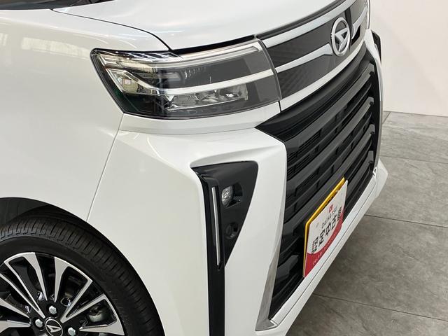 タントカスタムＲＳ　届出済未使用車　両側電動スライドドア追突被害軽減ブレーキ　スマアシ　コーナーセンサー　ＬＥＤ　スマートキー　両側電動スライドドア　前席シートヒーター　オートエアコン　ナビ取付時用バックカメラ（滋賀県）の中古車