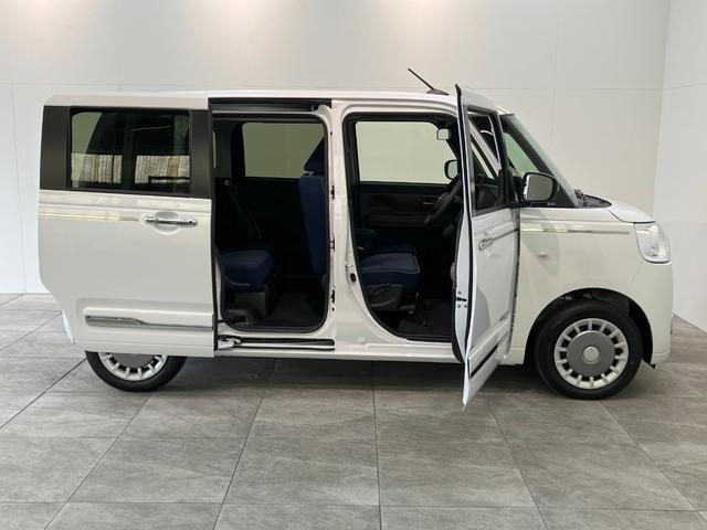 ムーヴキャンバスセオリーＧ　届出済未使用車　両側電動スライドドア追突被害軽減ブレーキ　スマアシ　コーナーセンサー　ＬＥＤ　スマートキー　両側電動スライドドア　前席シートヒーター　オートエアコン　ナビ取付時用バックカメラ（滋賀県）の中古車