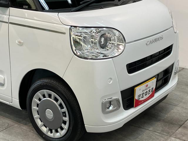 ムーヴキャンバスセオリーＧ　届出済未使用車　両側電動スライドドア追突被害軽減ブレーキ　スマアシ　コーナーセンサー　ＬＥＤ　スマートキー　両側電動スライドドア　前席シートヒーター　オートエアコン　ナビ取付時用バックカメラ（滋賀県）の中古車
