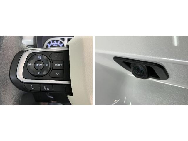 ムーヴキャンバスストライプスＧ　届出済未使用車　両側電動スライドドア追突被害軽減ブレーキ　スマアシ　コーナーセンサー　ＬＥＤ　スマートキー　両側電動スライドドア　前席シートヒーター　ナビ取付時用バックカメラ（滋賀県）の中古車