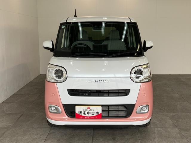 ムーヴキャンバスストライプスＧ　両側電動スライドドア　前席シートヒーター追突被害軽減ブレーキ　スマアシ　コーナーセンサー　ＬＥＤ　スマートキー　両側電動スライドドア　前席シートヒーター　ＣＤステレオ　ナビ取付時用バックカメラ（滋賀県）の中古車