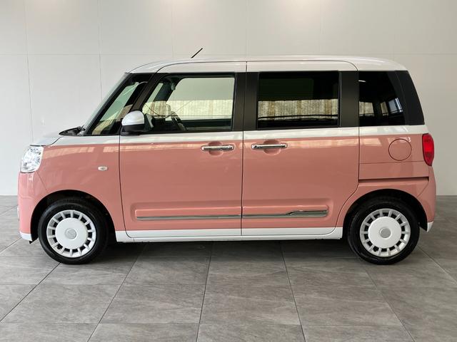 ムーヴキャンバスストライプスＧ　両側電動スライドドア　前席シートヒーター追突被害軽減ブレーキ　スマアシ　コーナーセンサー　ＬＥＤ　スマートキー　両側電動スライドドア　前席シートヒーター　ＣＤステレオ　ナビ取付時用バックカメラ（滋賀県）の中古車