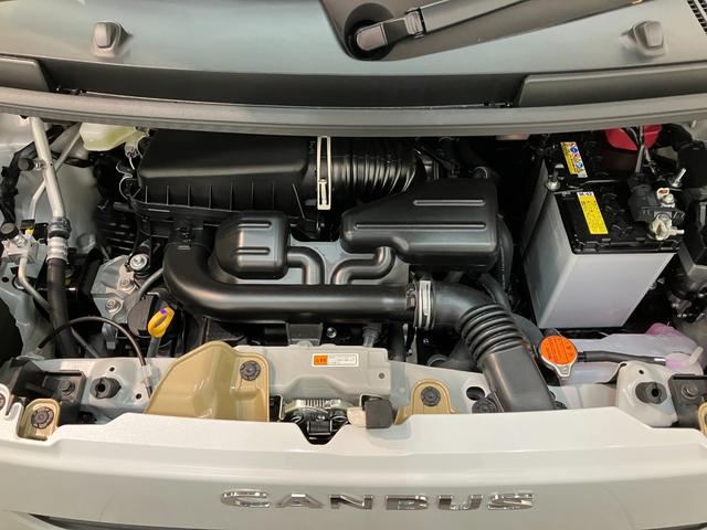 ムーヴキャンバスストライプスＧ　届出済未使用車　両側電動スライドドア追突被害軽減ブレーキ　スマアシ　コーナーセンサー　ＬＥＤ　スマートキー　両側電動スライドドア　前席シートヒーター　ナビ取付時用バックカメラ（滋賀県）の中古車