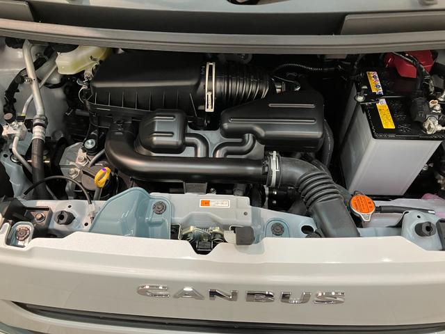 ムーヴキャンバスストライプスＧ　届出済未使用車　両側電動スライドドア追突被害軽減ブレーキ　スマアシ　コーナーセンサー　ＬＥＤ　スマートキー　両側電動スライドドア　前席シートヒーター　ナビ取付時用バックカメラ（滋賀県）の中古車