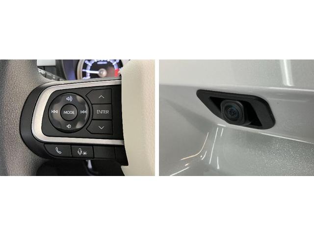 ムーヴキャンバスストライプスＧ　届出済未使用車　両側電動スライドドア追突被害軽減ブレーキ　スマアシ　コーナーセンサー　ＬＥＤ　スマートキー　両側電動スライドドア　前席シートヒーター　ナビ取付時用バックカメラ（滋賀県）の中古車