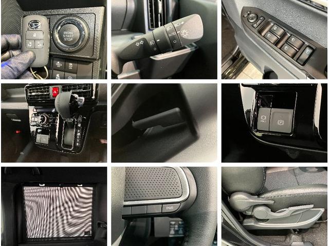 タントカスタムＲＳ　届出済未使用車　両側電動スライドドア追突被害軽減ブレーキ　スマアシ　コーナーセンサー　ＬＥＤ　スマートキー　両側電動スライドドア　前席シートヒーター　オートエアコン　ナビ取付時用バックカメラ（滋賀県）の中古車