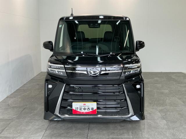 タントカスタムＲＳ　届出済未使用車　両側電動スライドドア追突被害軽減ブレーキ　スマアシ　コーナーセンサー　ＬＥＤ　スマートキー　両側電動スライドドア　前席シートヒーター　オートエアコン　ナビ取付時用バックカメラ（滋賀県）の中古車