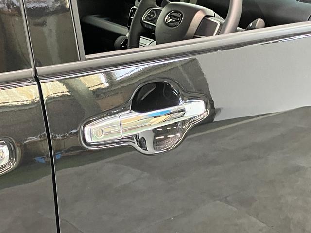タントカスタムＲＳ　届出済未使用車　両側電動スライドドア追突被害軽減ブレーキ　スマアシ　コーナーセンサー　ＬＥＤ　スマートキー　両側電動スライドドア　前席シートヒーター　オートエアコン　ナビ取付時用バックカメラ（滋賀県）の中古車