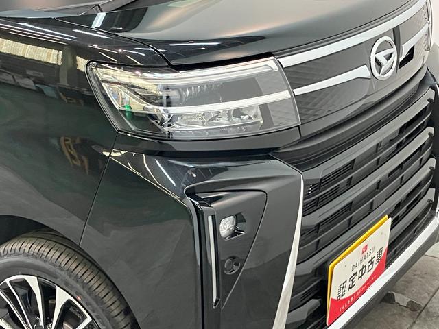タントカスタムＲＳ　届出済未使用車　両側電動スライドドア追突被害軽減ブレーキ　スマアシ　コーナーセンサー　ＬＥＤ　スマートキー　両側電動スライドドア　前席シートヒーター　オートエアコン　ナビ取付時用バックカメラ（滋賀県）の中古車