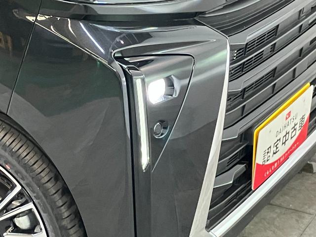 タントカスタムＲＳ　届出済未使用車　両側電動スライドドア追突被害軽減ブレーキ　スマアシ　コーナーセンサー　ＬＥＤ　スマートキー　両側電動スライドドア　前席シートヒーター　オートエアコン　ナビ取付時用バックカメラ（滋賀県）の中古車
