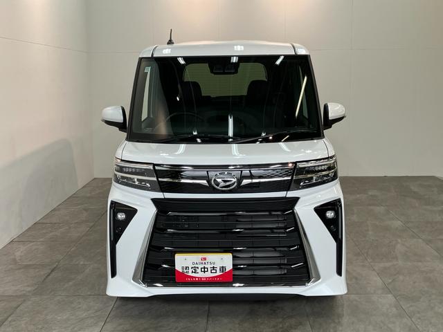 タントカスタムＸ　届出済未使用車　両側電動スライドドア追突被害軽減ブレーキ　スマアシ　コーナーセンサー　ＬＥＤ　スマートキー　両側電動スライドドア　前席シートヒーター　オートエアコン　ナビ取付時用バックカメラ（滋賀県）の中古車