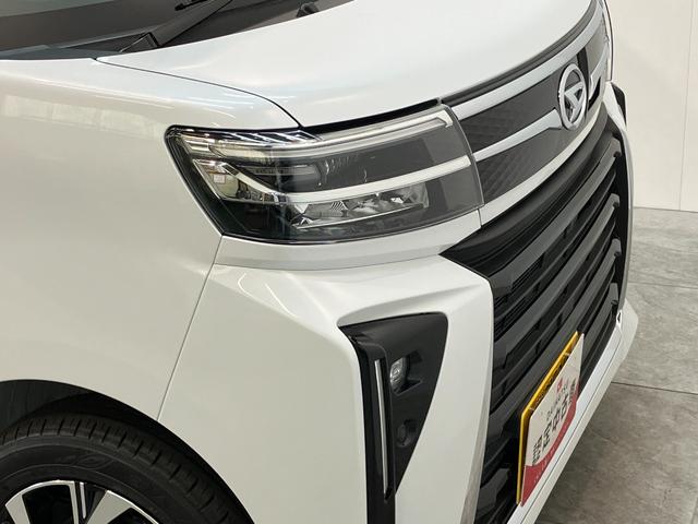 タントカスタムＸ　届出済未使用車　両側電動スライドドア追突被害軽減ブレーキ　スマアシ　コーナーセンサー　ＬＥＤ　スマートキー　両側電動スライドドア　前席シートヒーター　オートエアコン　ナビ取付時用バックカメラ（滋賀県）の中古車