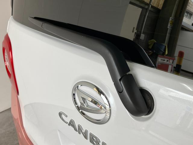 ムーヴキャンバスストライプスＧ　届出済未使用車　両側電動スライドドア追突被害軽減ブレーキ　スマアシ　コーナーセンサー　ＬＥＤ　スマートキー　両側電動スライドドア　前席シートヒーター　ナビ取付時用バックカメラ（滋賀県）の中古車