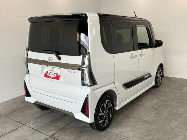 タントカスタムＸ　両側電動スライドドア　ＬＥＤヘッドライト衝突被害軽減ブレーキ　コーナーセンサー　バックカメラ（ナビ装着時用）　両側電動スライドドア　前席シートヒーター　電動パーキングブレーキ　ＬＥＤヘッドライト　オートライト　オートエアコン　スマートキー（滋賀県）の中古車