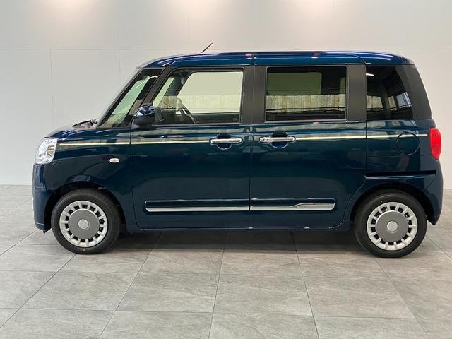 ムーヴキャンバスセオリーＧ　届出済未使用車　両側電動スライドドア追突被害軽減ブレーキ　スマアシ　コーナーセンサー　ＬＥＤ　スマートキー　両側電動スライドドア　前席シートヒーター　オートエアコン　ナビ取付時用バックカメラ（滋賀県）の中古車
