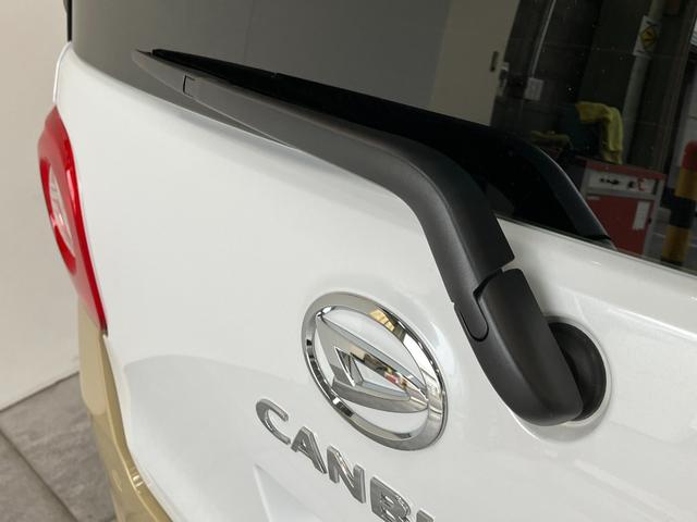 ムーヴキャンバスストライプスＧ　届出済未使用車　両側電動スライドドア追突被害軽減ブレーキ　スマアシ　コーナーセンサー　ＬＥＤ　スマートキー　両側電動スライドドア　前席シートヒーター　ナビ取付時用バックカメラ（滋賀県）の中古車