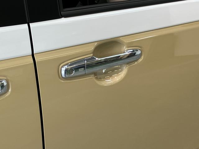 ムーヴキャンバスストライプスＧ　届出済未使用車　両側電動スライドドア追突被害軽減ブレーキ　スマアシ　コーナーセンサー　ＬＥＤ　スマートキー　両側電動スライドドア　前席シートヒーター　ナビ取付時用バックカメラ（滋賀県）の中古車