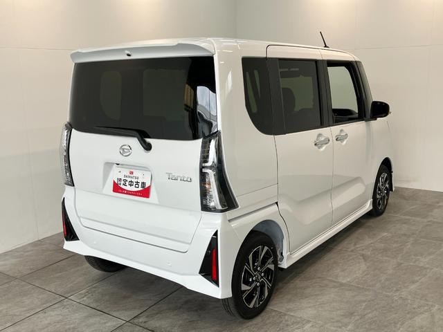 タントカスタムＸ　届出済未使用車　両側電動スライドドア追突被害軽減ブレーキ　スマアシ　コーナーセンサー　ＬＥＤ　スマートキー　両側電動スライドドア　前席シートヒーター　オートエアコン　ナビ取付時用バックカメラ（滋賀県）の中古車