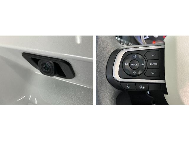 ムーヴキャンバスストライプスＧ　届出済未使用車　両側電動スライドドア追突被害軽減ブレーキ　スマアシ　コーナーセンサー　ＬＥＤ　スマートキー　両側電動スライドドア　前席シートヒーター　オートエアコン　ナビ取付時用バックカメラ（滋賀県）の中古車
