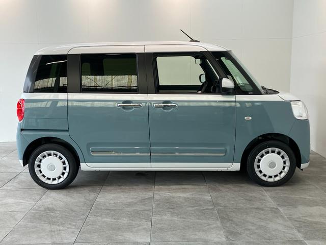 ムーヴキャンバスストライプスＧ　届出済未使用車　両側電動スライドドア追突被害軽減ブレーキ　スマアシ　コーナーセンサー　ＬＥＤ　スマートキー　両側電動スライドドア　前席シートヒーター　オートエアコン　ナビ取付時用バックカメラ（滋賀県）の中古車