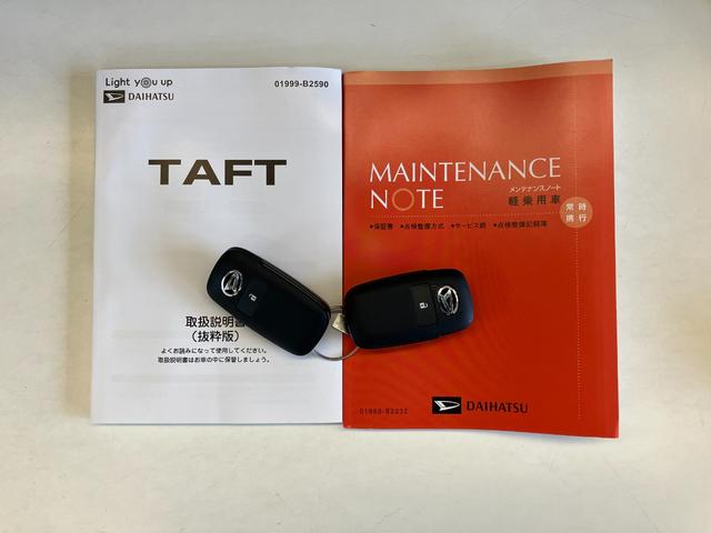 タフトＧ　届出済未使用車　前席シートヒーター　コーナーセンサー追突被害軽減ブレーキ　スマアシ　コーナーセンサー　ＬＥＤ　スマートキー　前席シートヒーター　オートエアコン　ナビ取付時用バックカメラ（滋賀県）の中古車