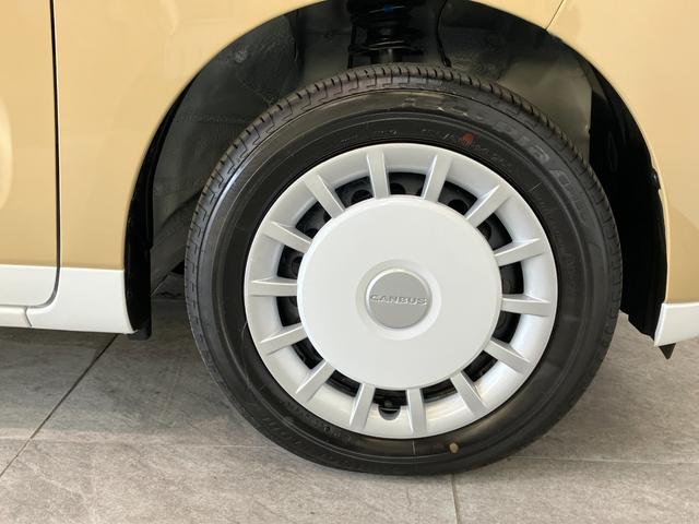 ムーヴキャンバスストライプスＧ　届出済未使用車　両側電動スライドドア追突被害軽減ブレーキ　スマアシ　コーナーセンサー　ＬＥＤ　スマートキー　両側電動スライドドア　前席シートヒーター　ナビ取付時用バックカメラ（滋賀県）の中古車