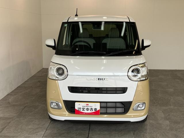 ムーヴキャンバスストライプスＧ　届出済未使用車　両側電動スライドドア追突被害軽減ブレーキ　スマアシ　コーナーセンサー　ＬＥＤ　スマートキー　両側電動スライドドア　前席シートヒーター　ナビ取付時用バックカメラ（滋賀県）の中古車