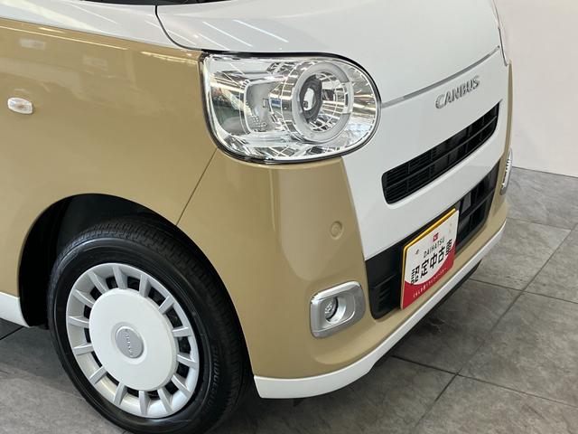 ムーヴキャンバスストライプスＧ　届出済未使用車　両側電動スライドドア追突被害軽減ブレーキ　スマアシ　コーナーセンサー　ＬＥＤ　スマートキー　両側電動スライドドア　前席シートヒーター　ナビ取付時用バックカメラ（滋賀県）の中古車