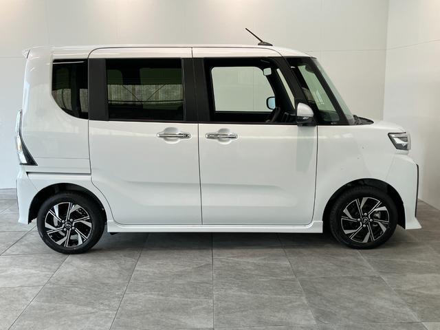 タントカスタムＸ　届出済未使用車　両側電動スライドドア追突被害軽減ブレーキ　スマアシ　コーナーセンサー　ＬＥＤ　スマートキー　両側電動スライドドア　前席シートヒーター　オートエアコン　ナビ取付時用バックカメラ（滋賀県）の中古車