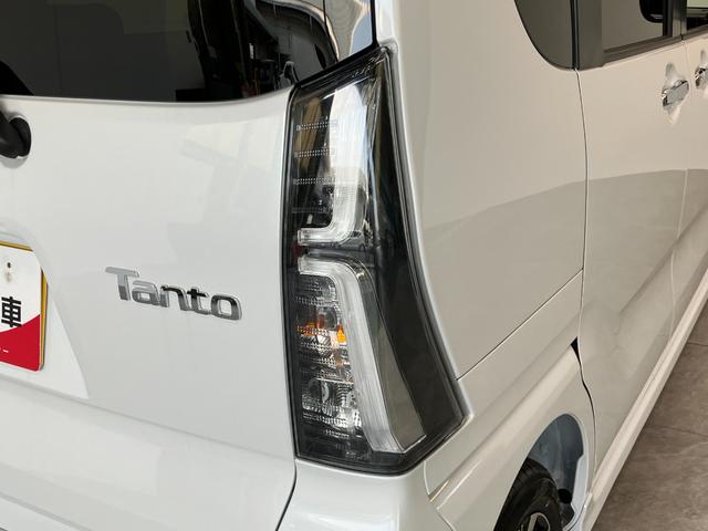 タントカスタムＸ　届出済未使用車　両側電動スライドドア追突被害軽減ブレーキ　スマアシ　コーナーセンサー　ＬＥＤ　スマートキー　両側電動スライドドア　前席シートヒーター　オートエアコン　ナビ取付時用バックカメラ（滋賀県）の中古車