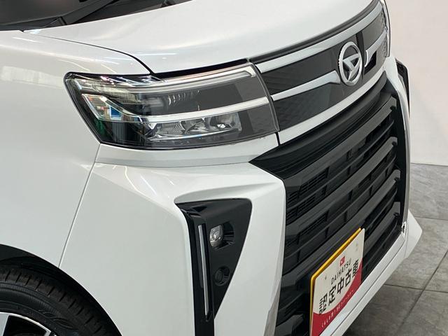 タントカスタムＸ　届出済未使用車　両側電動スライドドア追突被害軽減ブレーキ　スマアシ　コーナーセンサー　ＬＥＤ　スマートキー　両側電動スライドドア　前席シートヒーター　オートエアコン　ナビ取付時用バックカメラ（滋賀県）の中古車