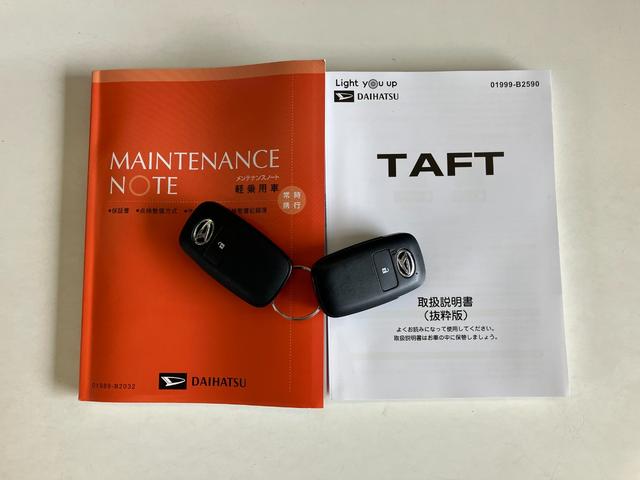 タフトＧ　スマートキー　前席シートヒーター　コーナーセンサー追突被害軽減ブレーキ　スマアシ　コーナーセンサー　ＬＥＤ　スマートキー　前席シートヒーター　オートエアコン　ＣＤステレオ　ＡＵＸ　ナビ取付時用バックカメラ（滋賀県）の中古車