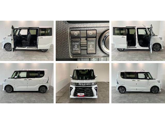 タントカスタムＲＳ　フルセグナビ　バックカメラ　後席モニター衝突被害軽減ブレーキ　コーナーセンサー　両側電動スライドドア　シートヒーター　ＬＥＤ　フルセグナビ　ＤＶＤ　Ｂｌｕｅｔｏｏｔｈ　後席モニター　バックカメラ　前後ドラレコ　オートライト　スマートキー（滋賀県）の中古車