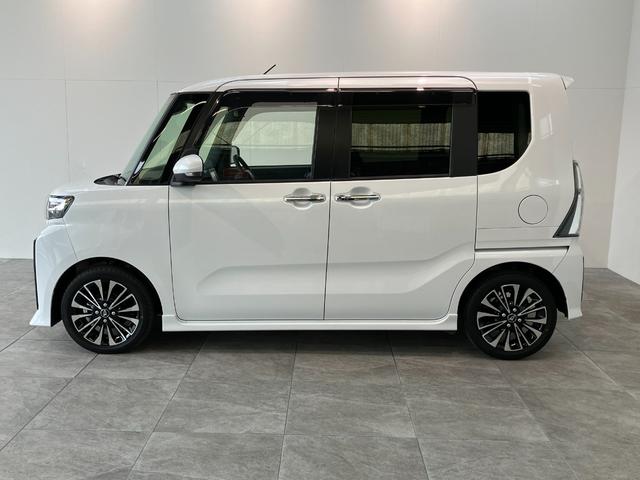 タントカスタムＲＳ　フルセグナビ　バックカメラ　後席モニター衝突被害軽減ブレーキ　コーナーセンサー　両側電動スライドドア　シートヒーター　ＬＥＤ　フルセグナビ　ＤＶＤ　Ｂｌｕｅｔｏｏｔｈ　後席モニター　バックカメラ　前後ドラレコ　オートライト　スマートキー（滋賀県）の中古車